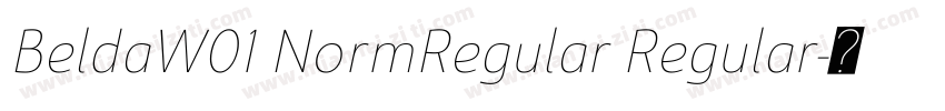 BeldaW01 NormRegular Regular字体转换